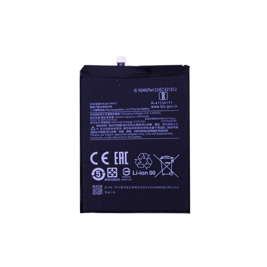 Bateria (BN53) M2101K6G/M2101K6R para Xiaomi Redmi Note 9 Pro/Note 10 Pro 5020mAh